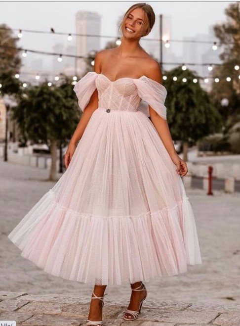 свадебное платье миди